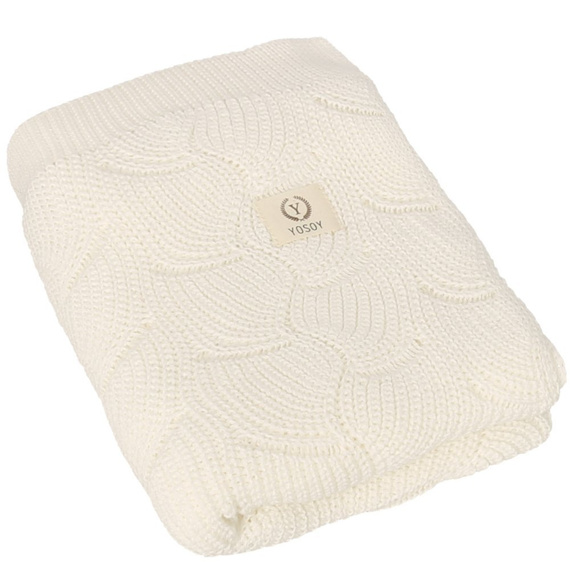 Kocyk WAVES eco cotton Ivory Yosoy 