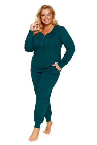 Doctor Nap 4349 – Piżama damska rozpinana z bawełny | Wygodne spodnie jogger