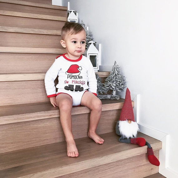 55121992 Body z długim rękawem "Pomocnik Św. Mikołaja" Oscar Kids