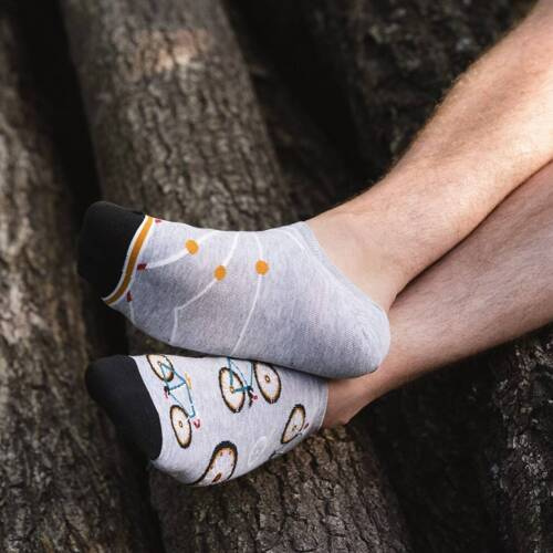 Skarpety męskie Asymetryczne 009 More - 019 szary jasny melanż