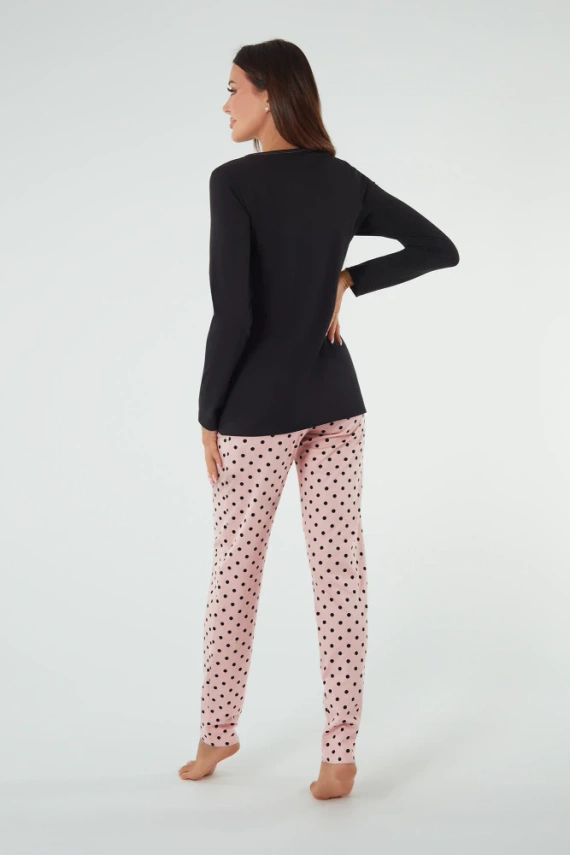 Piżama Damska długi rękaw, długie spodnie Buscato Italian Fashion