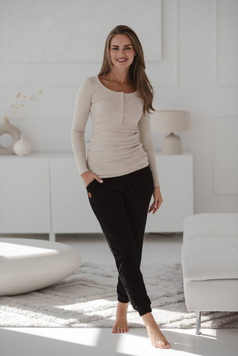 Bluzka ciążowa i do karmienia Tummy Milk&Love latte melange