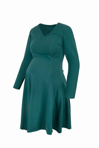 Sukienka do karmienia Mama Milk&Love butelkowa zieleń