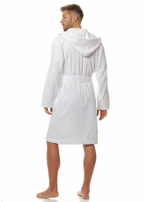 2103 Szlafrok Męski Frotte L&L - biały