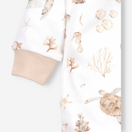 Pajacyk z bawełny organicznej Turtles Nini druk