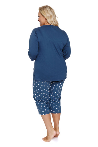 Piżama Damska Plus Size 7264 Doctor Nap - deep blue