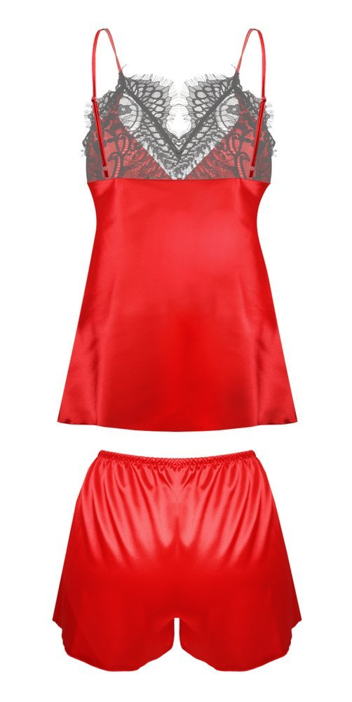 Beatrice Komplet piżama damska DKaren -czerwona