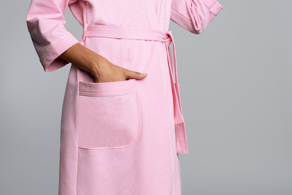 Szlafrok Damski 3/4rękaw Kalia Italian Fashion- róż