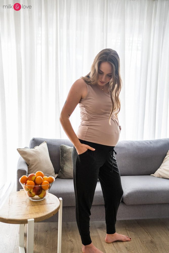 Joggersy spodnie ciążowe Milk&Love czarny