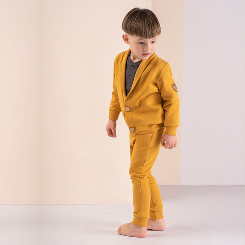 169570 Mix Bluza dresowa Nicol - musztardowy 