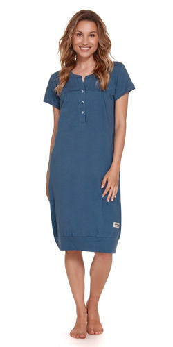 TM.4348 Koszula Nocna ciążowa i do karmienia Doctor Nap - deep blue
