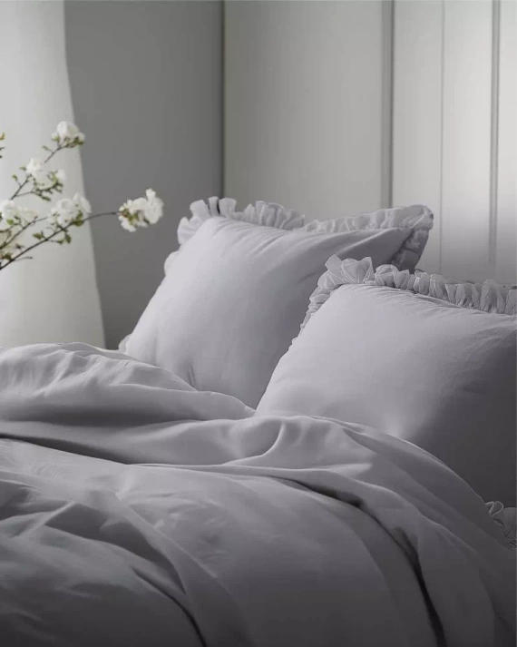 Pościel bawełniana Pure 23 jednobarwna Detexpol szary jasny