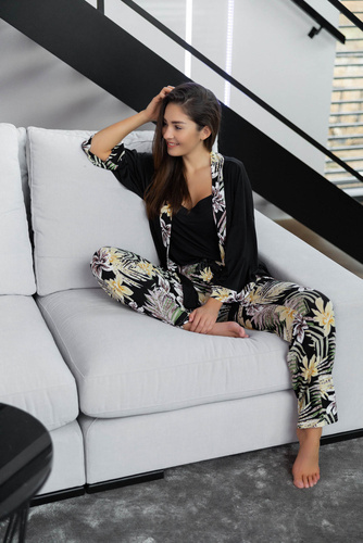 Szlafrok damski Ana Sensis - czarny +