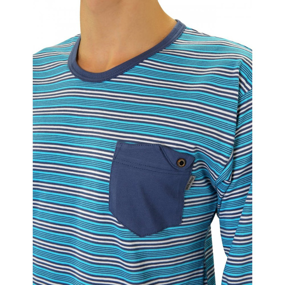 Bawełniana piżama męska z długim rękawem 02 Sesto Senso - K67ZC