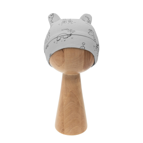 4800 22 Animals Komplet wyprawkowy 4-częściowy nadruk Nicol - szary