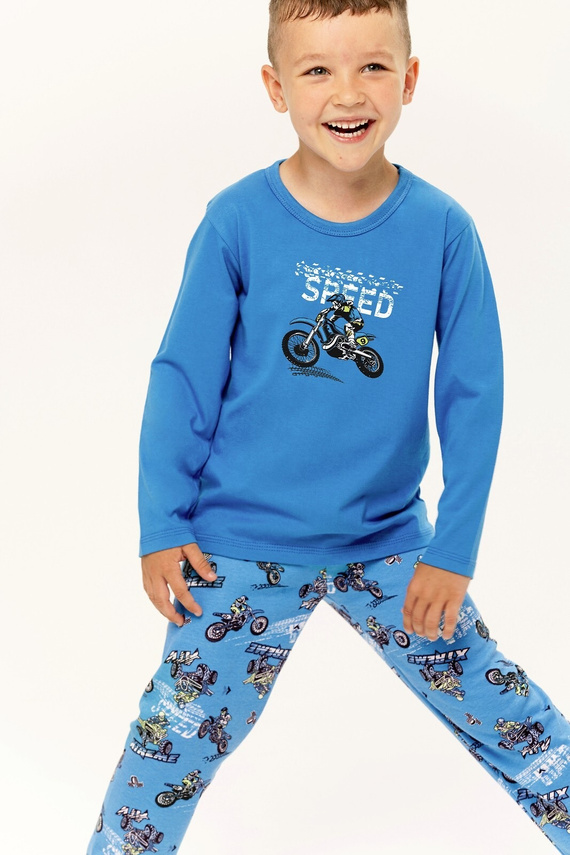 Piżama dla chłopca 3302,3303 Josh Taro - niebieski