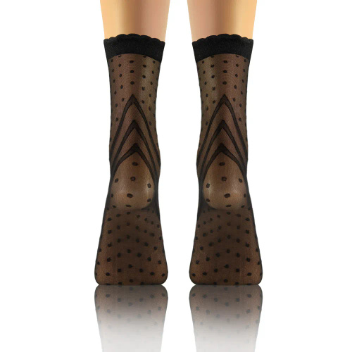Skarpetki damskie rajstopowe Sesto Senso wzór 03 romby kropki