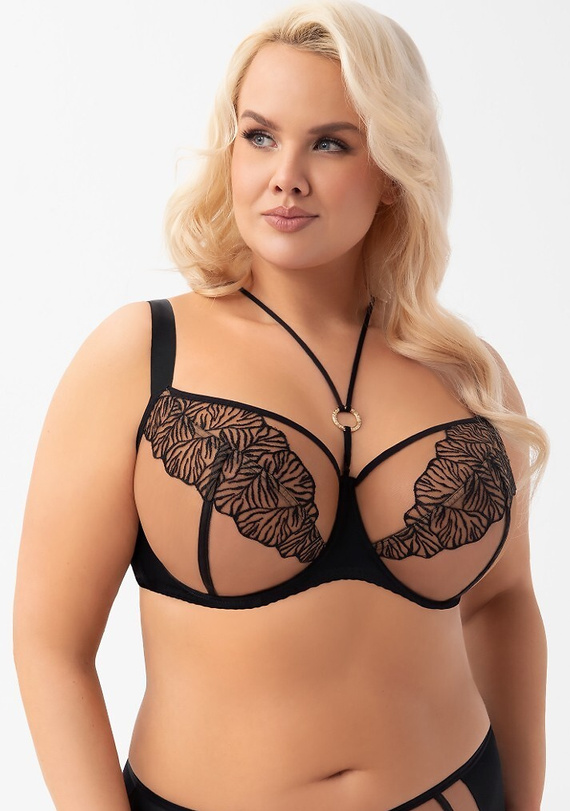 Biustonosz Gorsenia Vida K964 – Soft Bra z Fiszbiny, Maksymalne Podtrzymanie, Koronka, Duży Biust