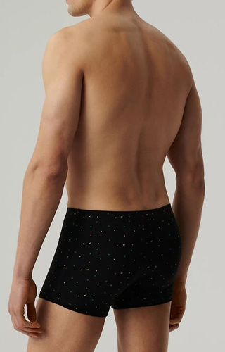 Bokserki męskie 3MH-204 A'3 Atlantic -zielony-czarny-grafitowy