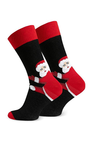 Steven Art.136 czarny 172 – męskie skarpety świąteczne, kolorowe wzory, bawełniane