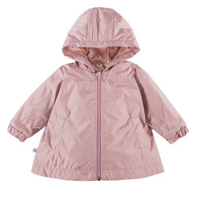 Płaszcz dziecięcy rozpinany Daisy Eevi - jasny róż