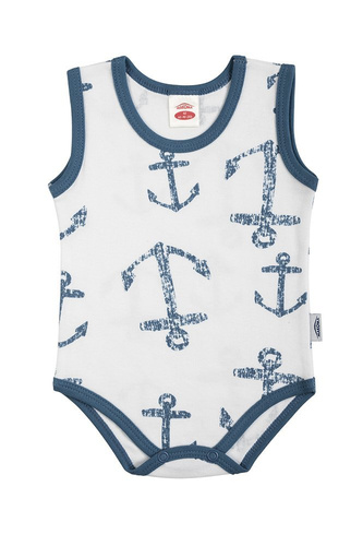 Body niemowlęce ramiączkach "BLUE SEA" Makoma niebieski 