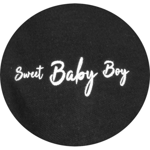 "Black & White - boy" Półśpioch bawełniany Terjan - czarny