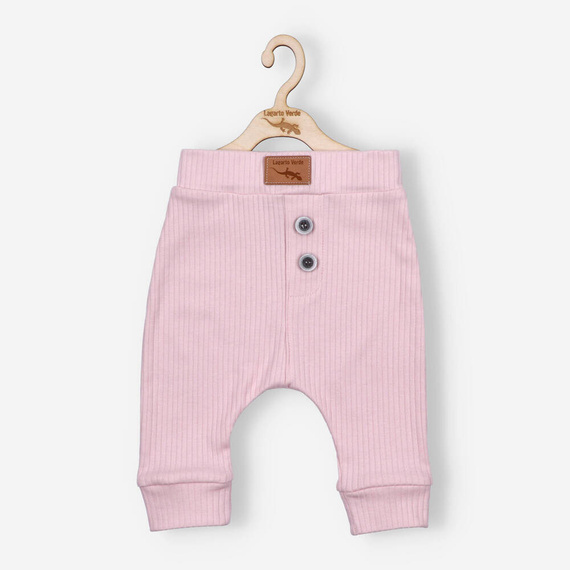 Spodnie prążkowane Lagarto Verde - różowy