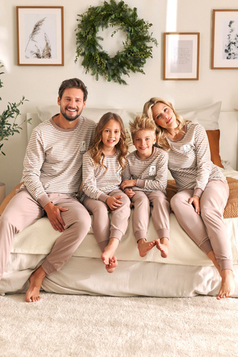 PMB.4530 "Bear" Piżama Męska Doctor Nap - beige