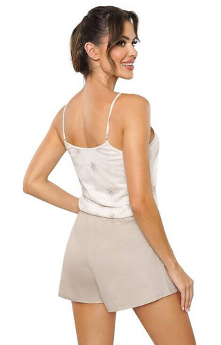Piżama damska Sandi Top Donna -beżowa