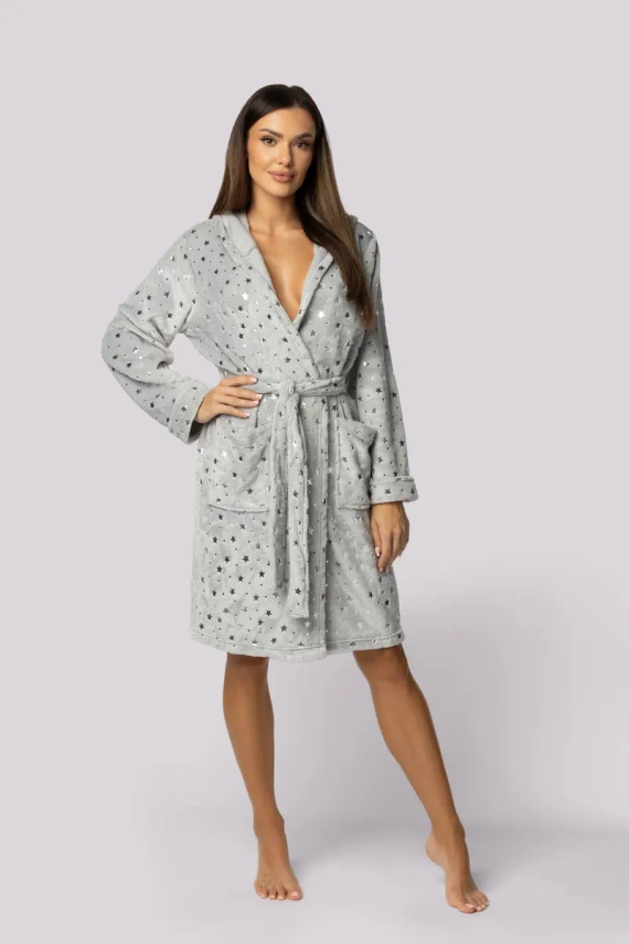 Szlafrok damski Star Envie light grey