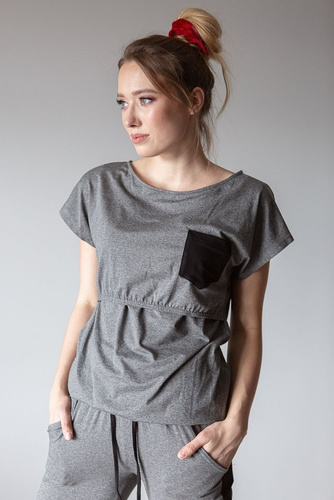 Komplet dresowy 504 MIRACLE- szary melanż