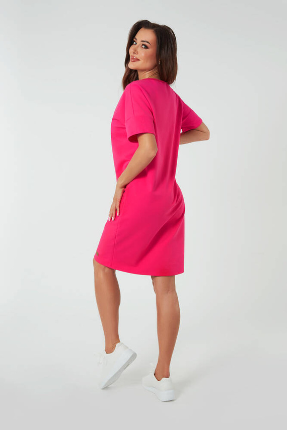 Tunika damska z krótkim rękawem Stella Italian Fashion - fuksja