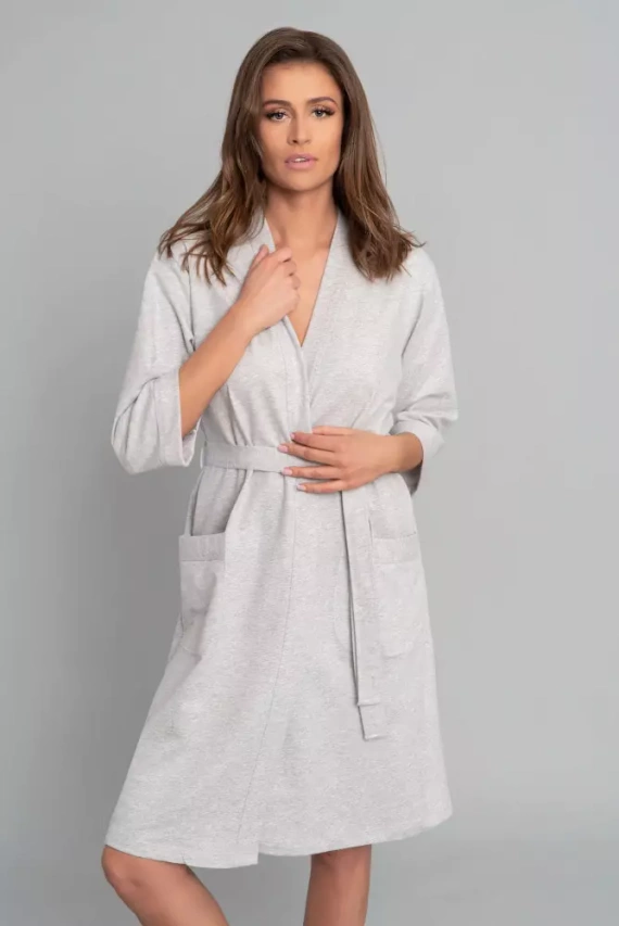 Szlafrok damski Karla Italian Fashion - jasny melange