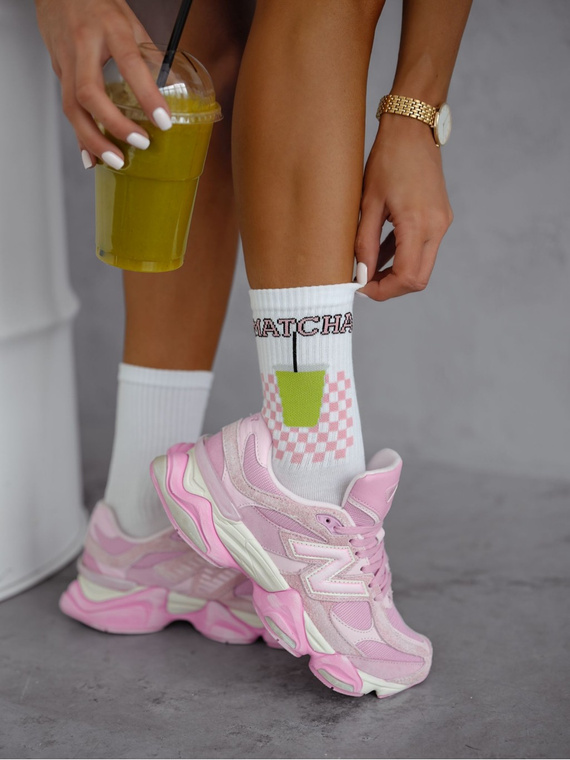 Skarpety Damskie Milena 0200-175 Matcha – Stylowe Bawełniane Skarpetki na Co Dzień