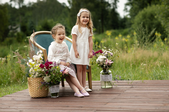 Sukienka dziewczęca Charlotte Pinokio - ecru