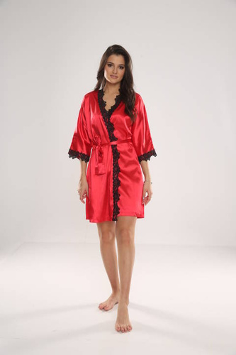 Szlafrok damski 929 Kleoree De Lafense - czerwony