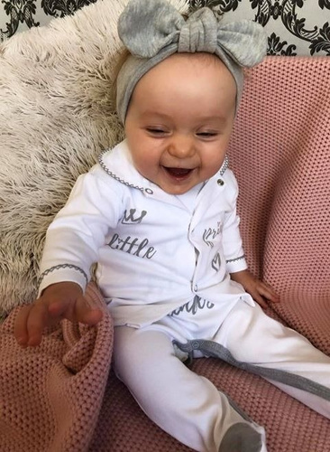 Kaftanik  "LITTLE PRINCESS" Terjan biały