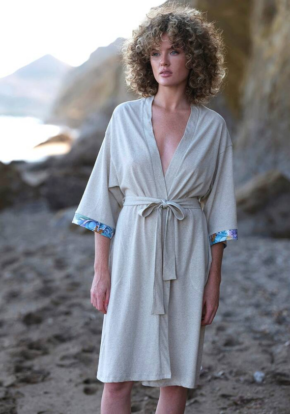 Szlafrok damski 267 Cana - beżowy