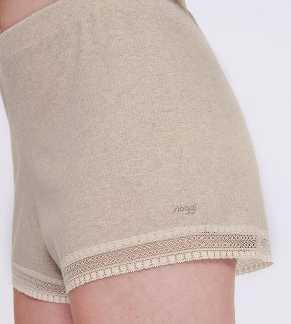 Krótkie spodenki piżamowe GO Ribbed Short Sloggi - Grey Combination