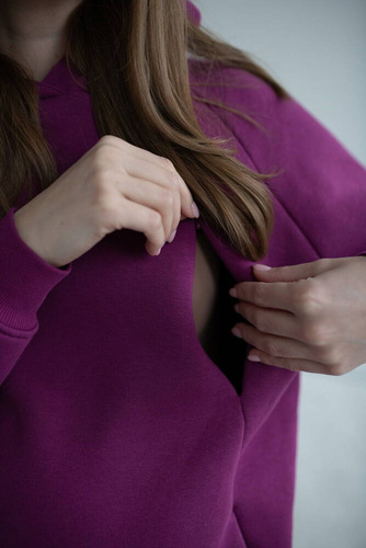 Bluza do karmienia Motherhood Milk&Love oversize fioletowy