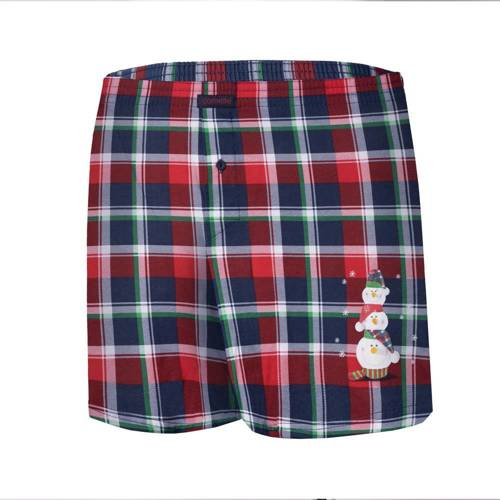 Bokserki męskie świąteczne Snowman 4 Cornette - czerwony