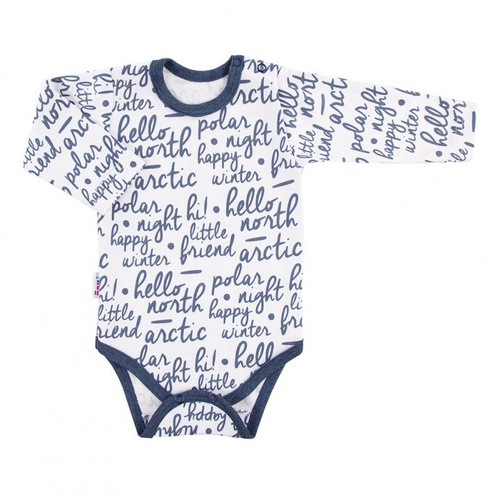 Body niemowlęce "SNOW" Ewa Klucze- druk grafit