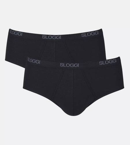 Slipy męskie 2-pak Men Basic Midi 2P Sloggi - black