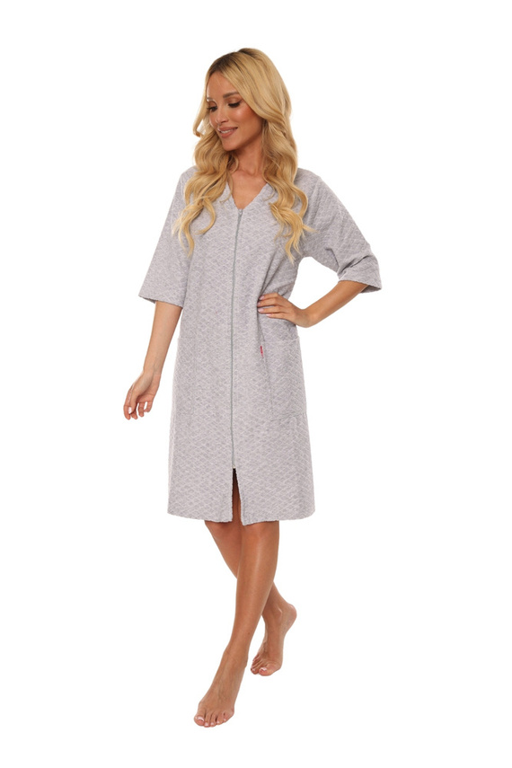 431 Welur Szlafrok Damski Forex - jasny melanż