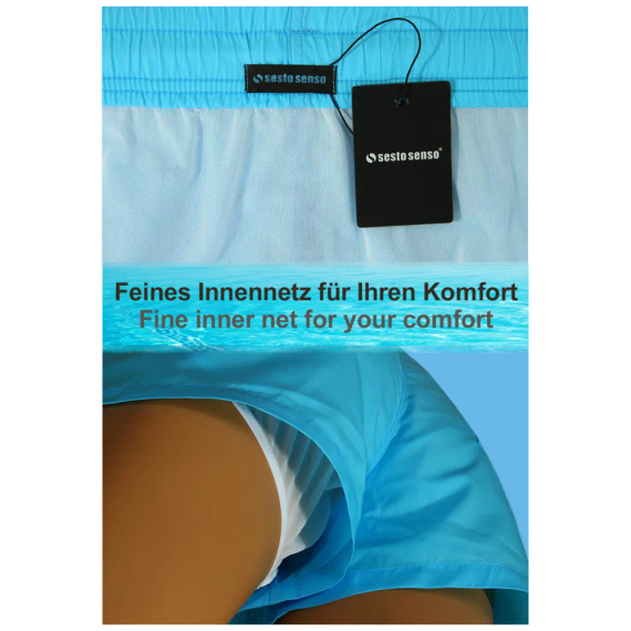 Szorty kąpielowe SZ2407 Sesto Senso błękitny