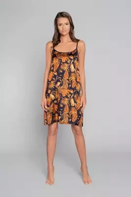 Koszula damska, wąskie ramiączko Monstera Italia Fashion - druk