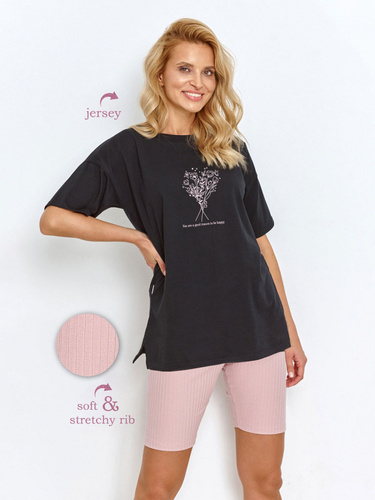 Piżama Damska 2874 June Taro- czarny