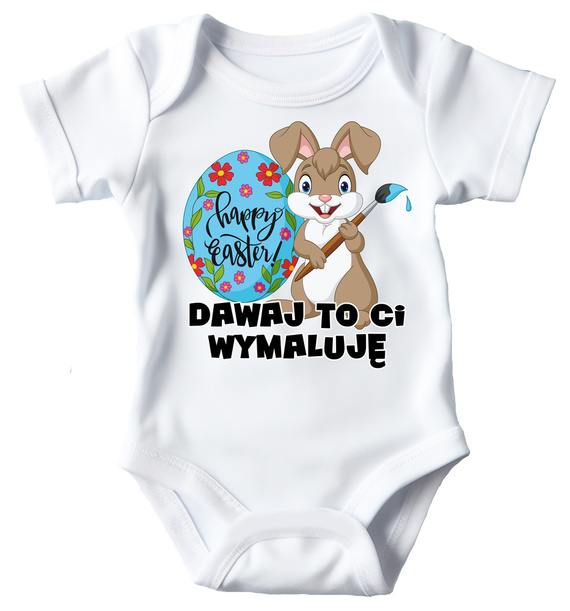 Body krótki rękaw "Dawaj to Ci wymaluję" Moocha biały