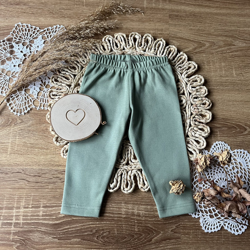 Legginsy dla dziewczynki SL13236 Botanik Mamatti - bazylia